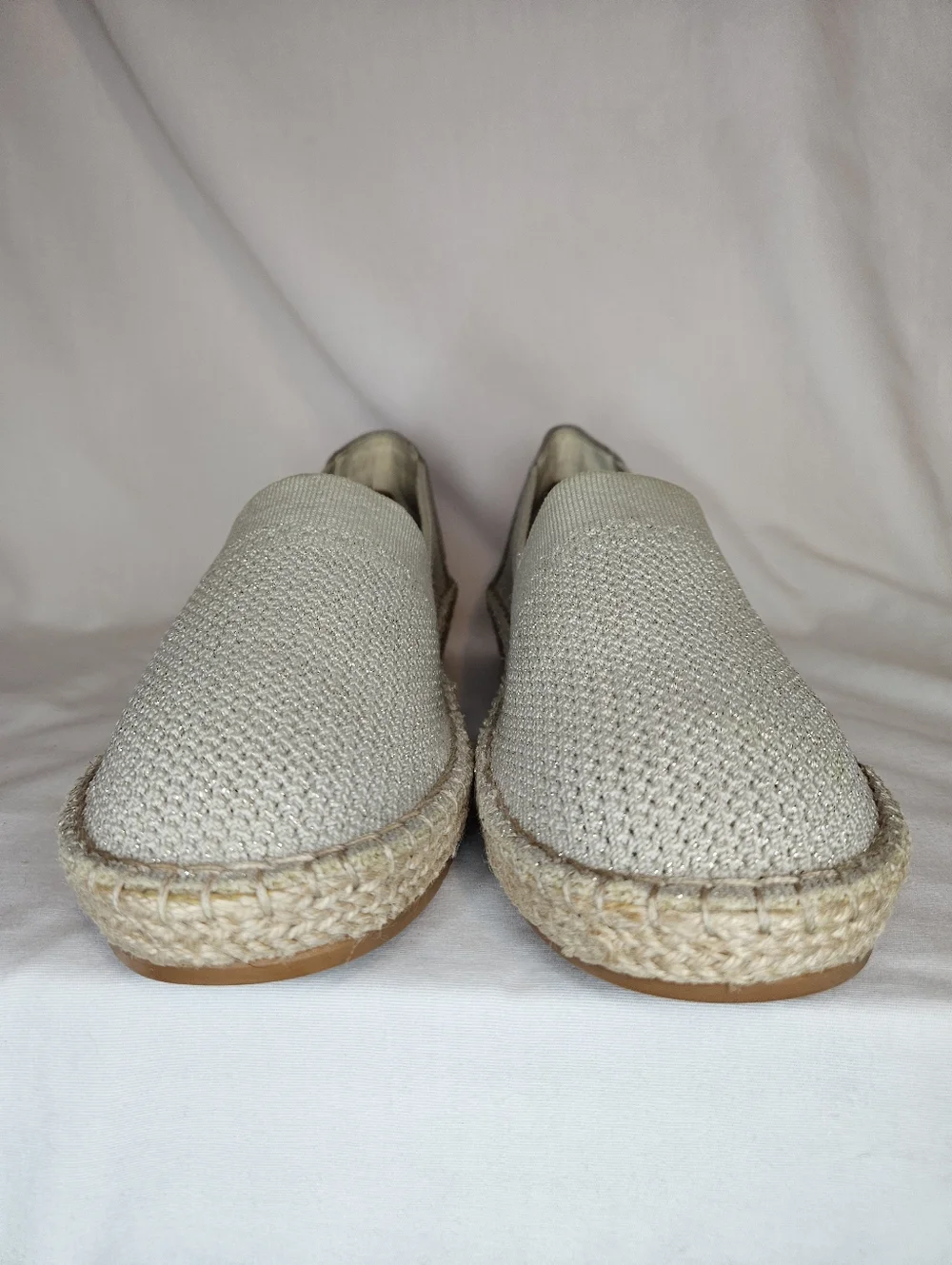 Cole Haan Cloud Feel Stretch Knit Espadrille Hawthorn Gold NWT Foam Comfy Slipon